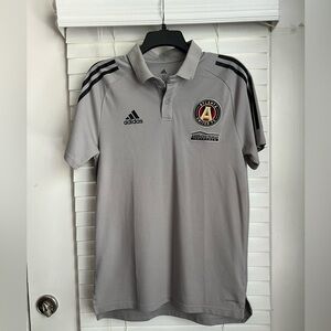 Worn Once - Great Condition - Atlanta United Adidas Gray Polo - Men’s Medium
